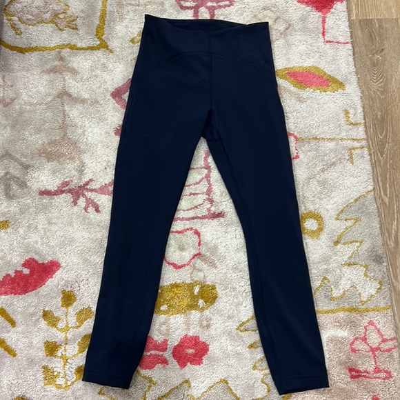 lululemon athletica Pants - Navy Lululemon Leggings with matte Logo
